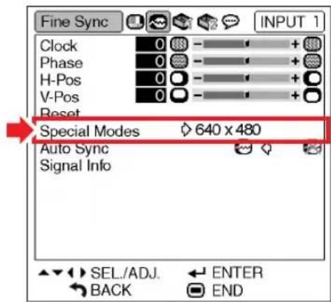SHARP PG-MB60X - Special Modes Setting - 1