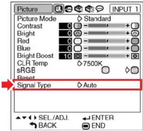 SHARP PG-MB60X - Signal Type Setting - 1