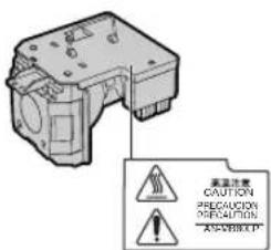 SHARP PG-MB60X - Caution concerning the lamp unit - 1