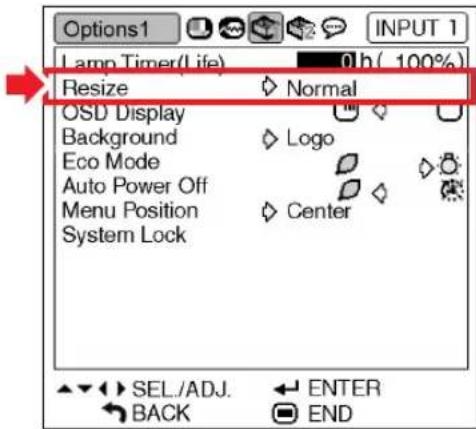 SHARP PG-MB60X - Setting the Resize Mode - 1