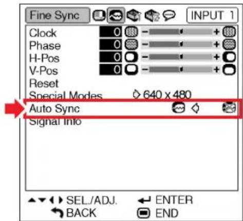 SHARP PG-MB60X - Auto Sync Adjustment - 1