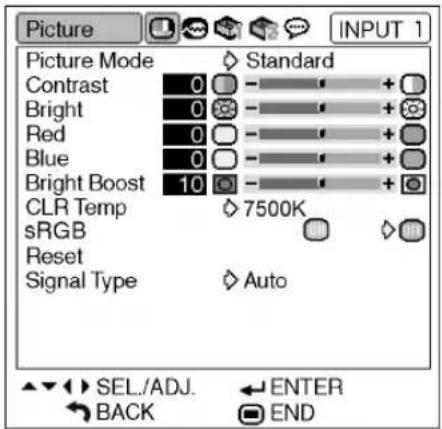 SHARP PG-MB60X - "Picture" menu - 1