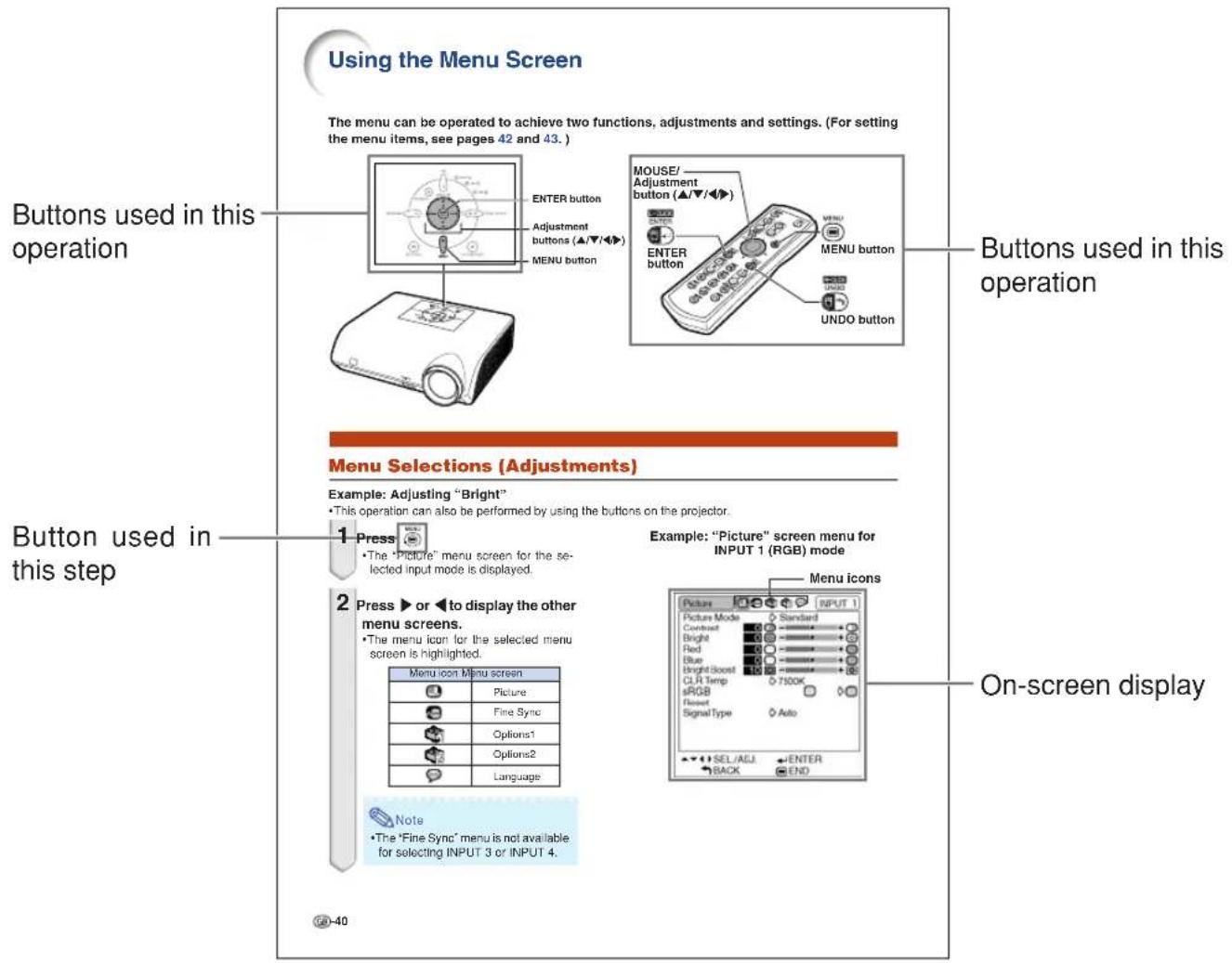 SHARP PG-MB60X - How to Read this Operation Manual - 1