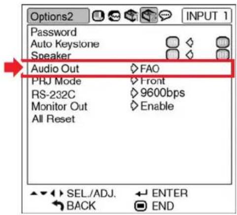 SHARP PG-MB60X - Setting the Audio Output Type - 1