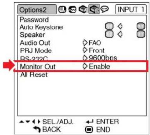 SHARP PG-MB60X - Monitor Output Settings - 1