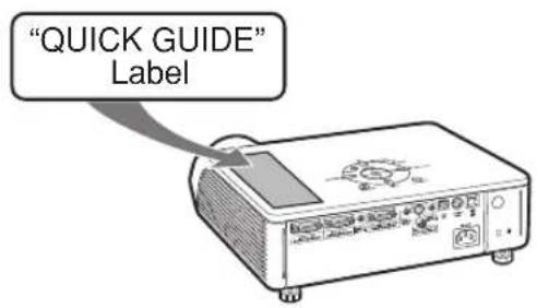 SHARP XG-MB70X - When Attaching the "QUICK GUIDE" Label - 1