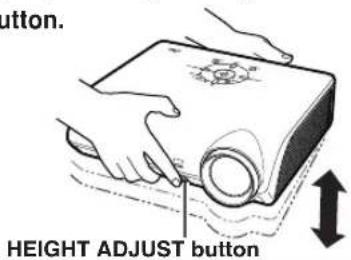 SHARP XG-MB70X - Adjust the angle - 1
