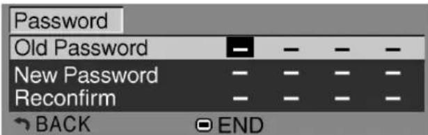 SHARP XG-MB70X - Changing the Password - 1