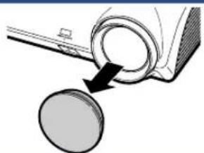 SHARP XG-MB70X - Remove the lens cap and turn the projector on - 1
