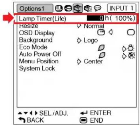 SHARP XG-MB70X - Checking the Lamp Life Status - 1