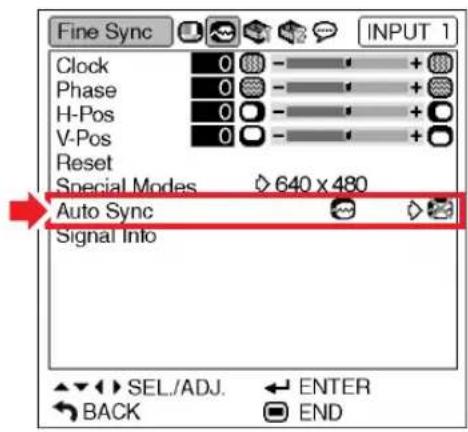 SHARP XG-MB70X - Auto Sync Adjustment - 1