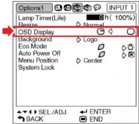 SHARP XG-MB70X - Setting On-screen Display - 1