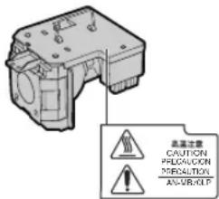 SHARP XG-MB70X - Caution concerning the lamp unit - 1
