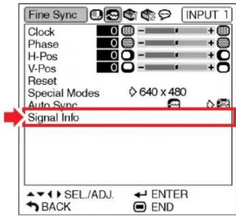 SHARP XG-MB70X - Checking the Input Signal - 1