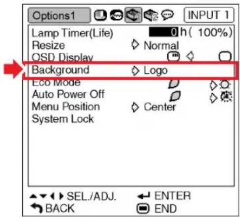 SHARP XG-MB70X - Selecting a Startup and Background Image - 1