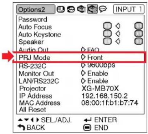 SHARP XG-MB70X - Reversing/Inverting Projected Images - 1