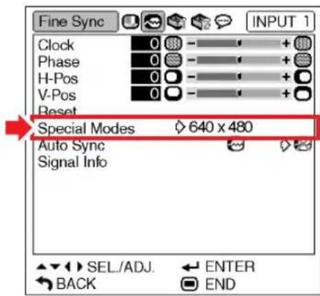 SHARP XG-MB70X - Special Modes Setting - 1