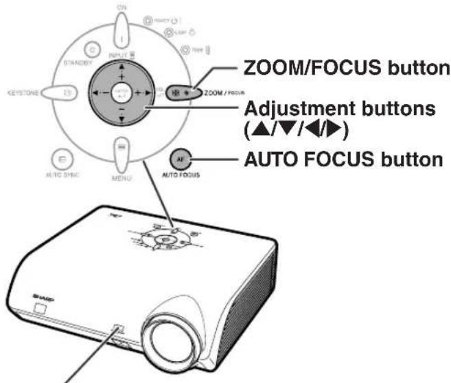 SHARP XG-MB70X - When adjusting zoom using the buttons on the projector on the remote control - 3