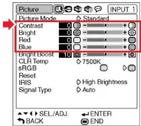 SHARP XG-MB70X - Adjusting the Image - 1