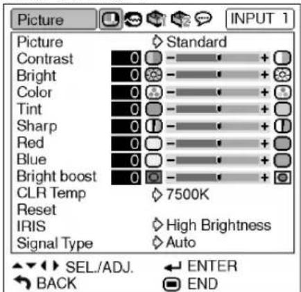SHARP XG-MB70X - "Picture" menu - 2
