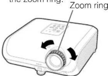 SHARP DT-510 - Adjust the focus, image size, and projector angle - 2