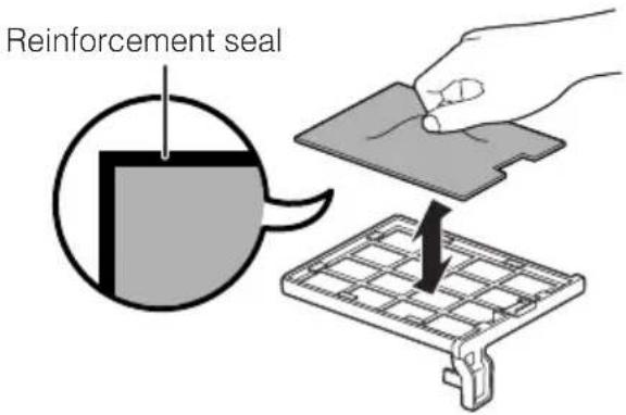 SHARP DT-510 - After removing the filter holders (see step 2 of "Cleaning the Dust Filters"), remove the dust filters, then replace with new ones. - 1