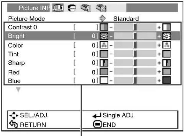 SHARP DT-510 - Press ▲ or ▼ to select the item to adjust. - 1