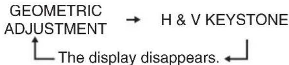 SHARP DT-510 - Select the Keystone correction method. Press Ⓞ KEYSTONE on the remote control. - 1