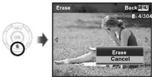 OLYMPUS Stylus VR-360 - Erasing images during playback (Single image erase) - 1