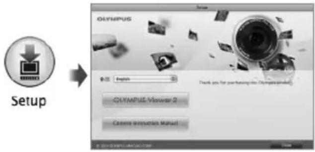 OLYMPUS Stylus VR-360 - Insert the supplied CD in a CD-ROM drive. - 1