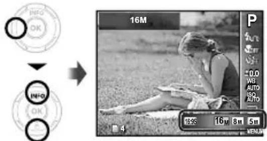 OLYMPUS Stylus VR-360 - Selecting the image size for still images (Image Size) - 1