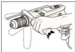 BLACK & DECKER KD577 - FITTING THE SIDE HANDLE - 1