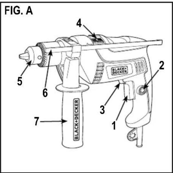 FIG. A BLACK+DECKER 1 2 3 4 5 6 7