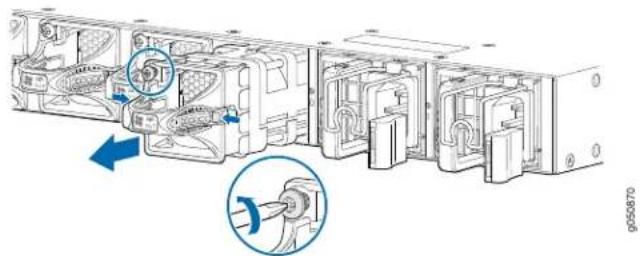 Juniper PTX10001 - Removing a Fan Module from the PTX10001 - 3
