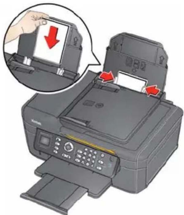 Illustration of a printer being scanned into a paper, showing the printer's image being edited with red arrows indicating the process.