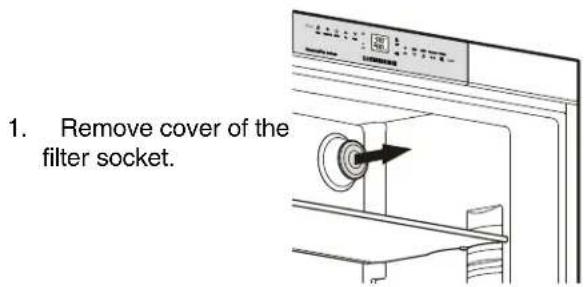 LIEBHERR HCB 2061 - Installing the Water Filter - - 1