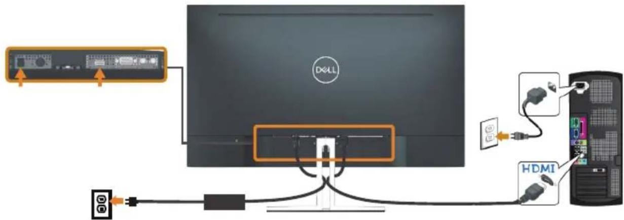 DELL S2718HN - HDMI-Kabel anschließen - 1
