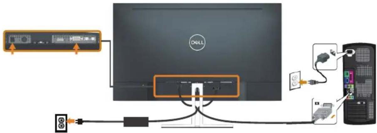 DELL S2718HN - Mit VGA-Kabel verbinden (optional) - 1