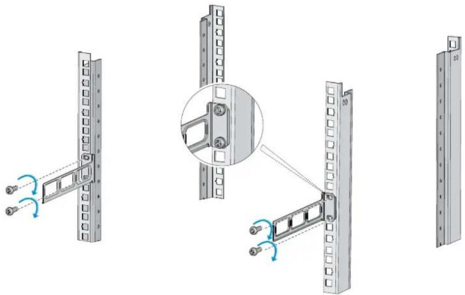 HP 870 - Installing the device by using front and rear mounting brackets - 4