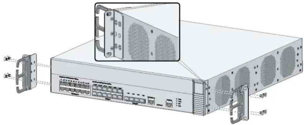 HP 870 - Installing the device by using front and rear mounting brackets - 2