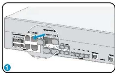 HP 870 - Connecting a fiber port - 1