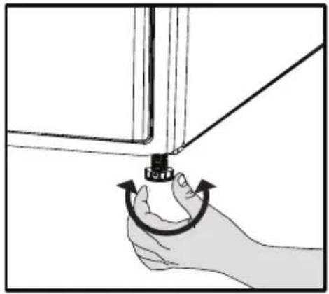 GRUNDIG GTN38250MGCG - Adjusting the feet - 1