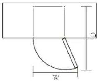 SPT RF-244W - Door Space Requirements - 1