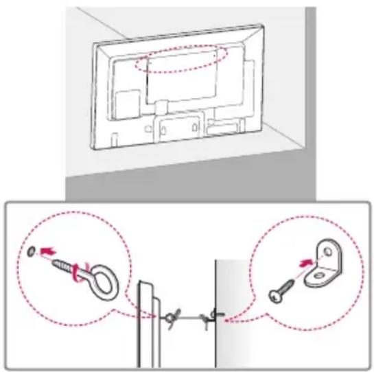 LG 49VL7D - Befestigen des Monitors an der Wand (optional) - 1