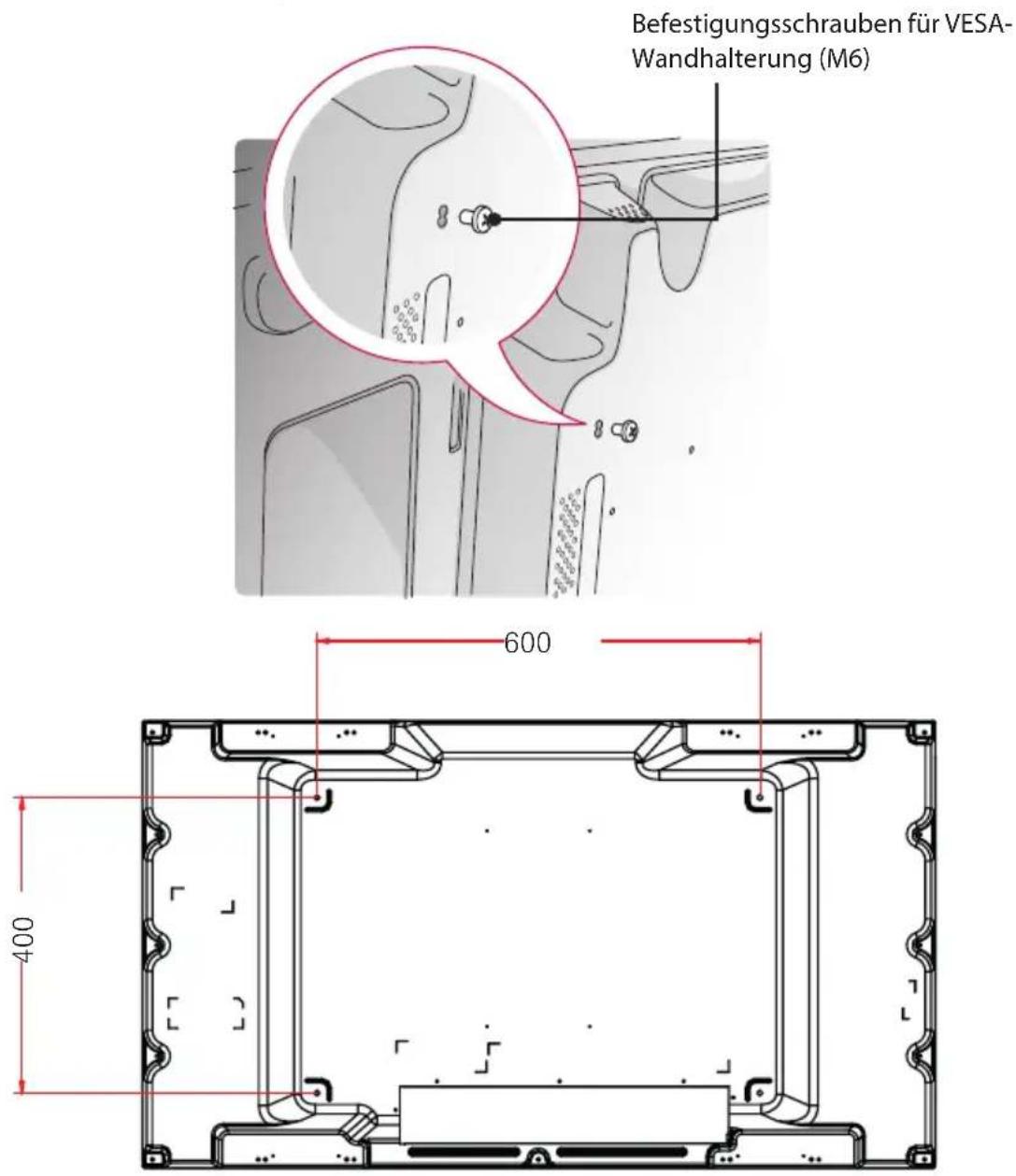 LG 49VL7D - Beispiel für die Kachelanordnung 2 x 2 - 1