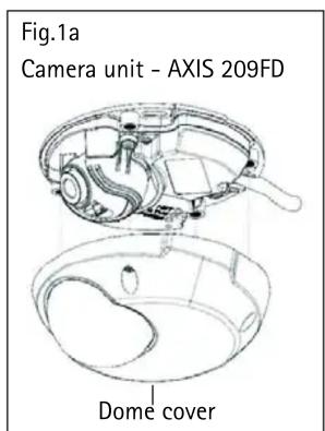 Fig.1a Camera unit - AXIS 209FD Dome cover