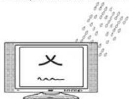 Illustration of a computer monitor displaying a stylized 'X' with a wavy line below, emitting sound waves to indicate sound pressure.
