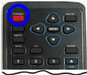 POWER MUTE INPUT MENU MITS CG SLEEP 1 2 3 CH
