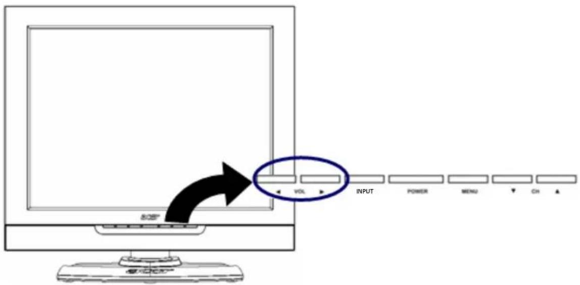 VOL INPUT POWER MENU CH