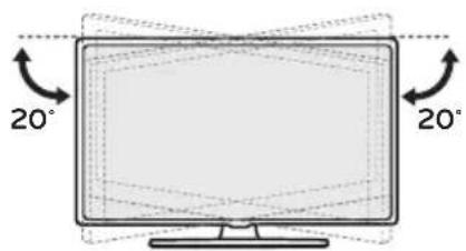LG 55UU670H - Adjusting the Angle of the TV to suit view - 1